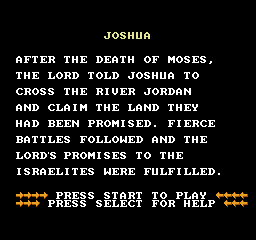 Joshua & the Battle of Jericho - NES - Story.png