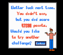 Great Waldo Search - NES - Game Over.png