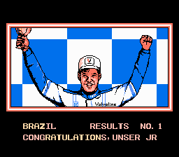 Al Unser Jr. Turbo Racing - NES - Gameplay 3.png