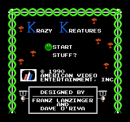 Krazy Kreatures - NES - Title Screen.png
