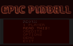 Epic Pinball - DOS - Menu.png