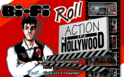 Bi-Fi Roll - Action in Hollywood - DOS - Main Menu.png