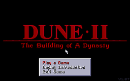Dune II - DOS - Main Menu.png