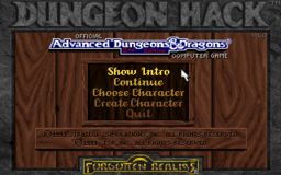 Dungeon Hack - DOS - Main Menu.png