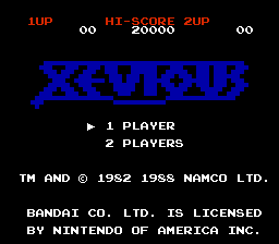 Xevious - NES - Title Screen.png