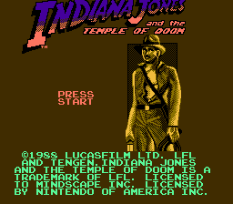 Indiana Jones and the Temple of Doom - NES - Title Screen.png