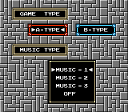 Tetris - NES - Main Menu.png