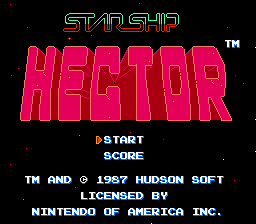 Starship Hector - NES - Title Screen.png