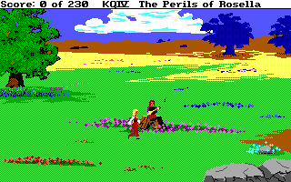 King's Quest 4 - DOS - Minstrel Playing.png