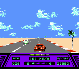 Rad Racer - NES - Sunset Coastline.png