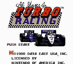 Al Unser Jr. Turbo Racing - NES - Title Screen.png