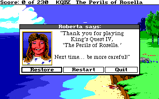 King's Quest 4 - DOS - Game Over.png