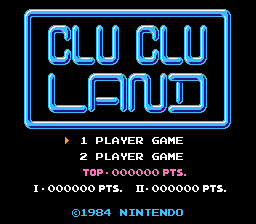 Clu Clu Land - NES - Title.png