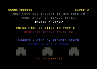 Invade-a-load - C64 - Title.png