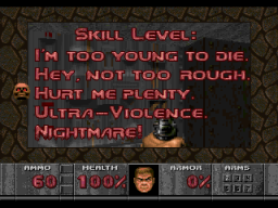 Doom - 32X - Select Difficulty.png