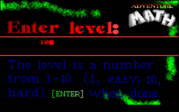 Adventure Math - DOS - Level.png