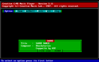 Creative Music System - DOS - Sabre Dance.png