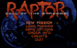 Raptor - DOS - Main Menu.png